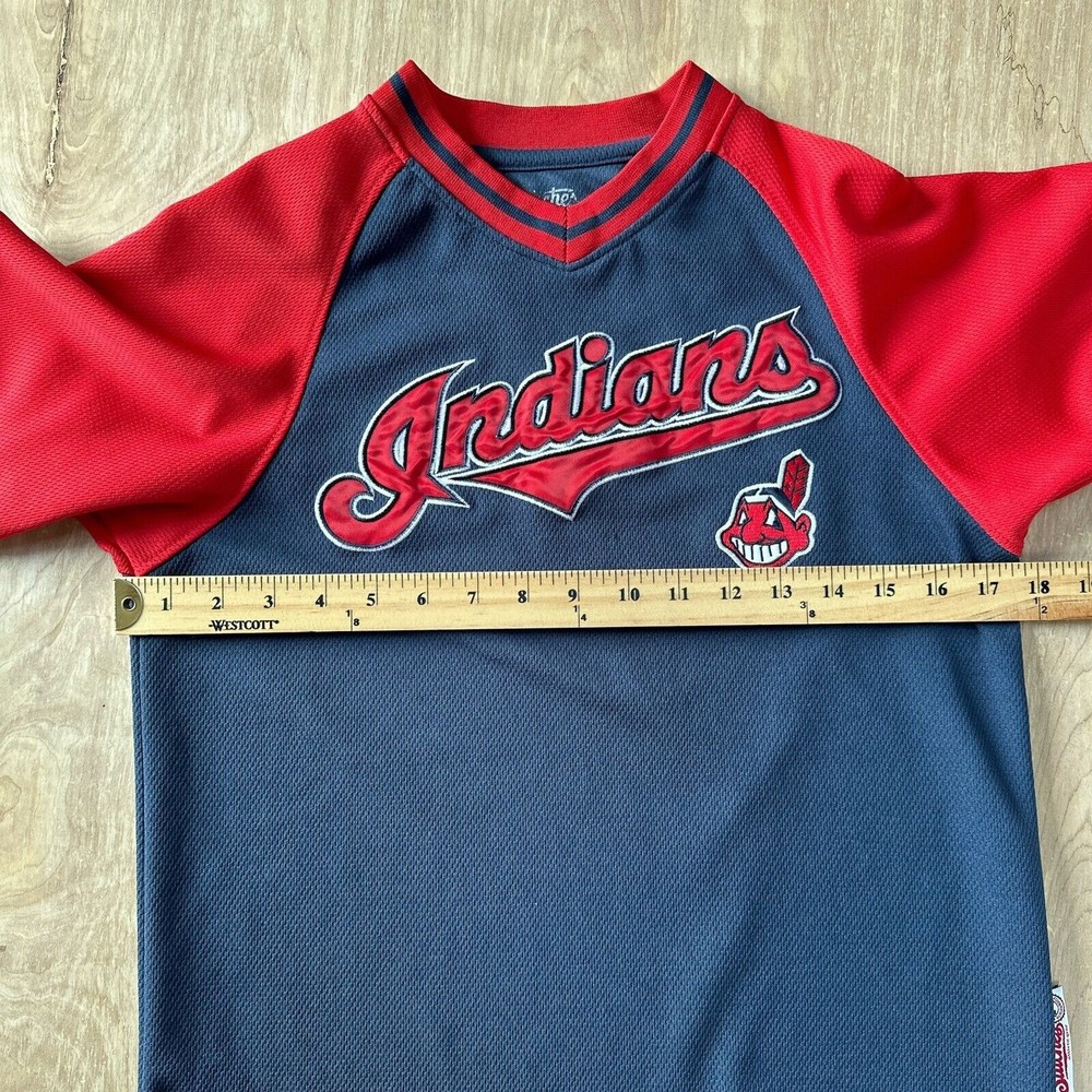 Cleveland Indians Youth Medium Jersey MLB Stitches Genuine Chief Wahoo Baseball - Picture 7 of 11